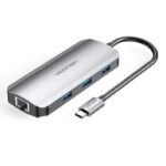 Docking USB Tipo-C Vention TOHHB/ 1xHDMI 4K/ 3xUSB/ 1xRJ45/ 1xUSB Tipo-C PD/ Gris 6922794754737 TOHHB VEN-DOCK TOHHB