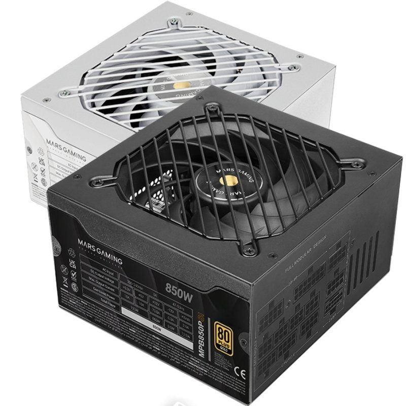 Fuente de Alimentación Mars Gaming MPB850PSI/ 850W/ Ventilador 14cm/ 80 Plus Gold 8435693111474 MPB850PSI TAC-FUENTE MPB850PSI BK