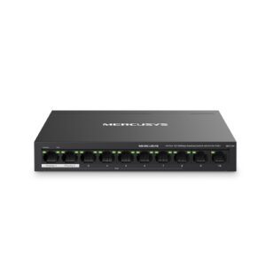Mercusys MS110P switch Gestionado Fast Ethernet (10/100) Energía sobre Ethernet (PoE) Negro 6957939001162 | P/N: MS110P | Ref. Artículo: 1367773