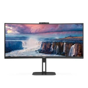Monitor Profesional Curvo Ultrapanorámico AOC CU34V5CW/BK 34"/ UWQHD/ Webcam/ Multimedia/ Regulable en altura/ Negro 4038986110273 CU34V5CW/BK AOC-M CU34V5CW BK