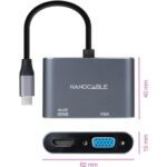 NANOCABLE CONVERSOR USB-C/M A HDMI/H-VGA/H 4K GRIS 15 CM 8433281013278 | P/N: 10.16.4303 | Ref. Artículo: 1369668