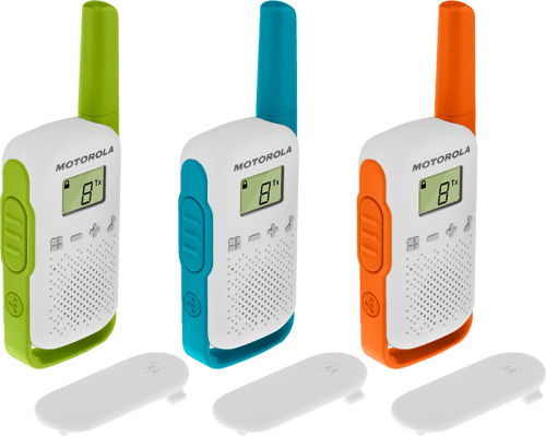 PACK 3 WALKIE TALKIE T42 VERDE/AZUL/NARANJA T42 MOTOROLA 59T42TRIPLEPACK 5031753007515 | P/N: 59T42TRIPLEPACK | Ref. Artículo: 1403884
