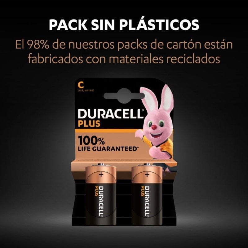 Pack de 2 Pilas C Duracell LR14/ 1.5V/ Alcalinas - Imagen 2