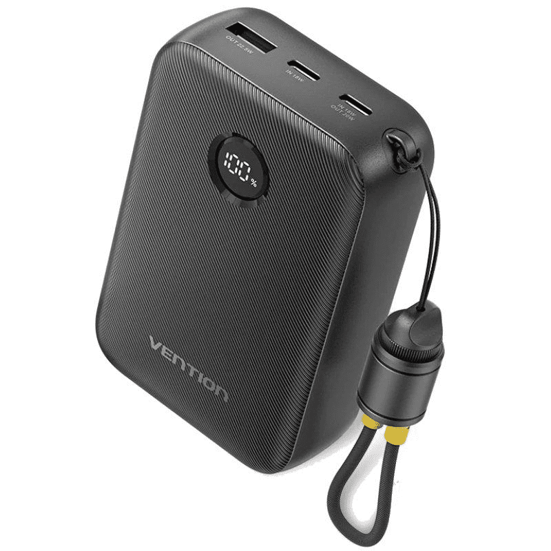 Powerbank 20000mAh Vention FKBB0-C/ 22.5W/ Negro/ Incluye Cable USB Tipo-C 6922794791312 FKBB0-C VEN-BAT FKBB0-C