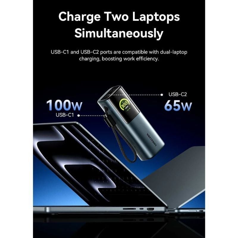 Powerbank 20000mAh Vention FKFH0/ 165W/ Gris - Imagen 5