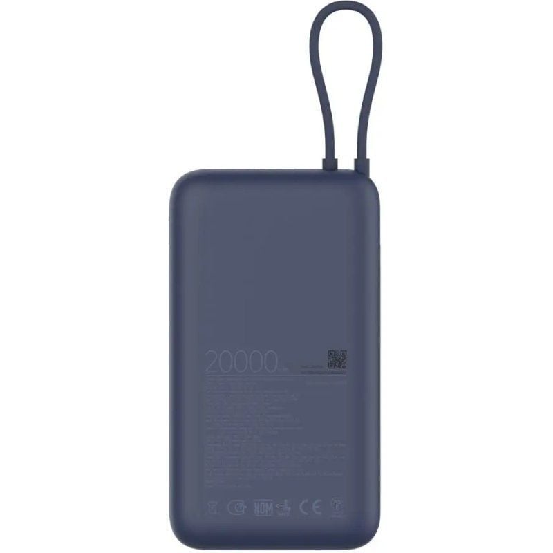 Powerbank 20000mAh Xiaomi 33W Power Bank Integrated Cable/ 33W/ Azul - Imagen 4