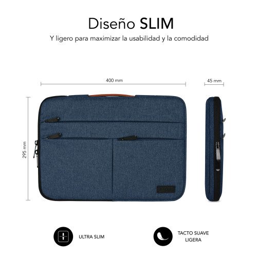 SUBBLIM Funda Air Padding 360 Sleeve 15,6" Blue - Imagen 6