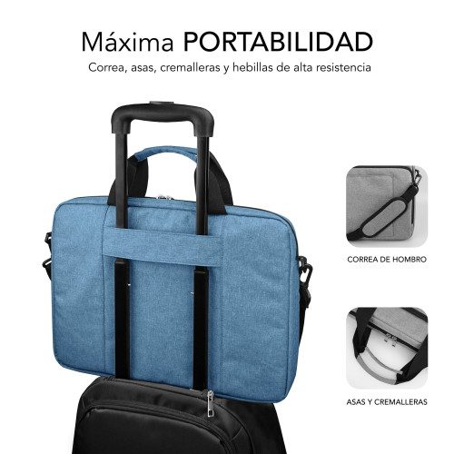 SUBBLIM Maletín Ordenador Air Padding Laptop bag 15,6" Azul - Imagen 5