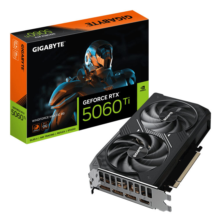 TARJETA GRAFICA GIGABYTE RTX 5060TI EAGLE MAX OC 8GB GDDR7 4719331356637 GV-N506TEAGLEMAX OC-8GD