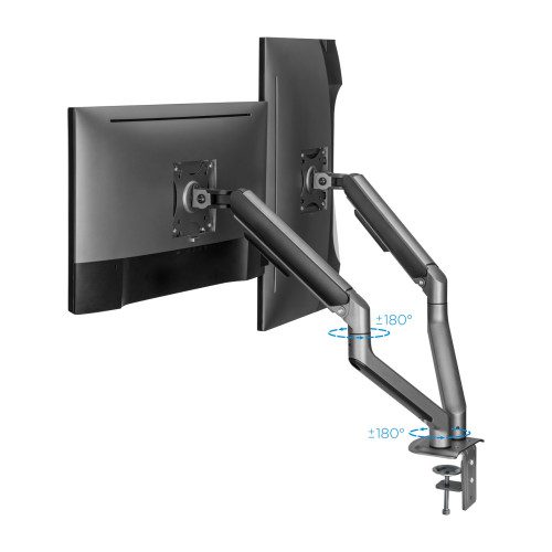 TooQ DB4132TNR-G soporte para monitor 81,3 cm (32") Abrazadera/Atornillado Negro - Imagen 4