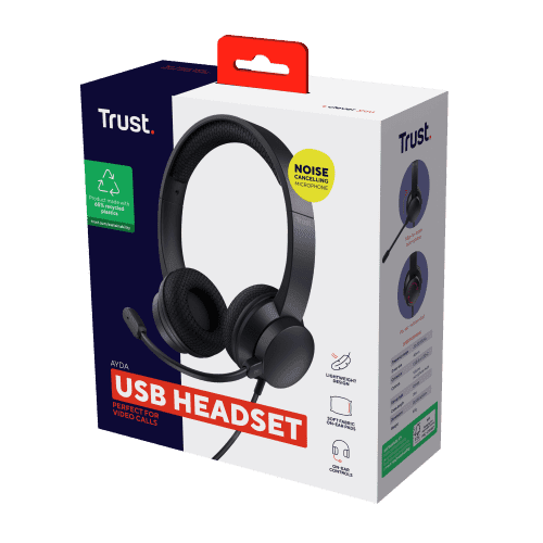 Trust Ayda Auriculares Alámbrico Diadema Llamadas/Música USB tipo A Negro - Imagen 6