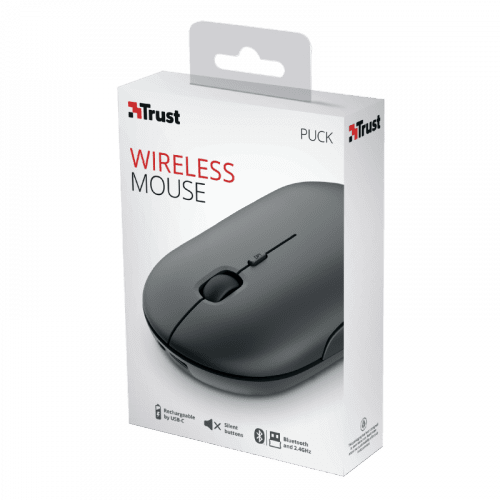 Trust Puck ratón Ambidextro RF inalámbrica + Bluetooth Óptico 1600 DPI - Imagen 8