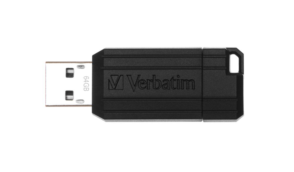 Memoria usb 2.0 verbatim pinstripe 64gb negro - Imagen 2