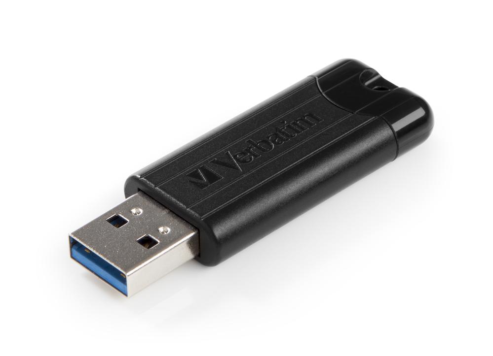 Memoria usb 3.2 verbatim pinstripe 64gb negro - Imagen 3