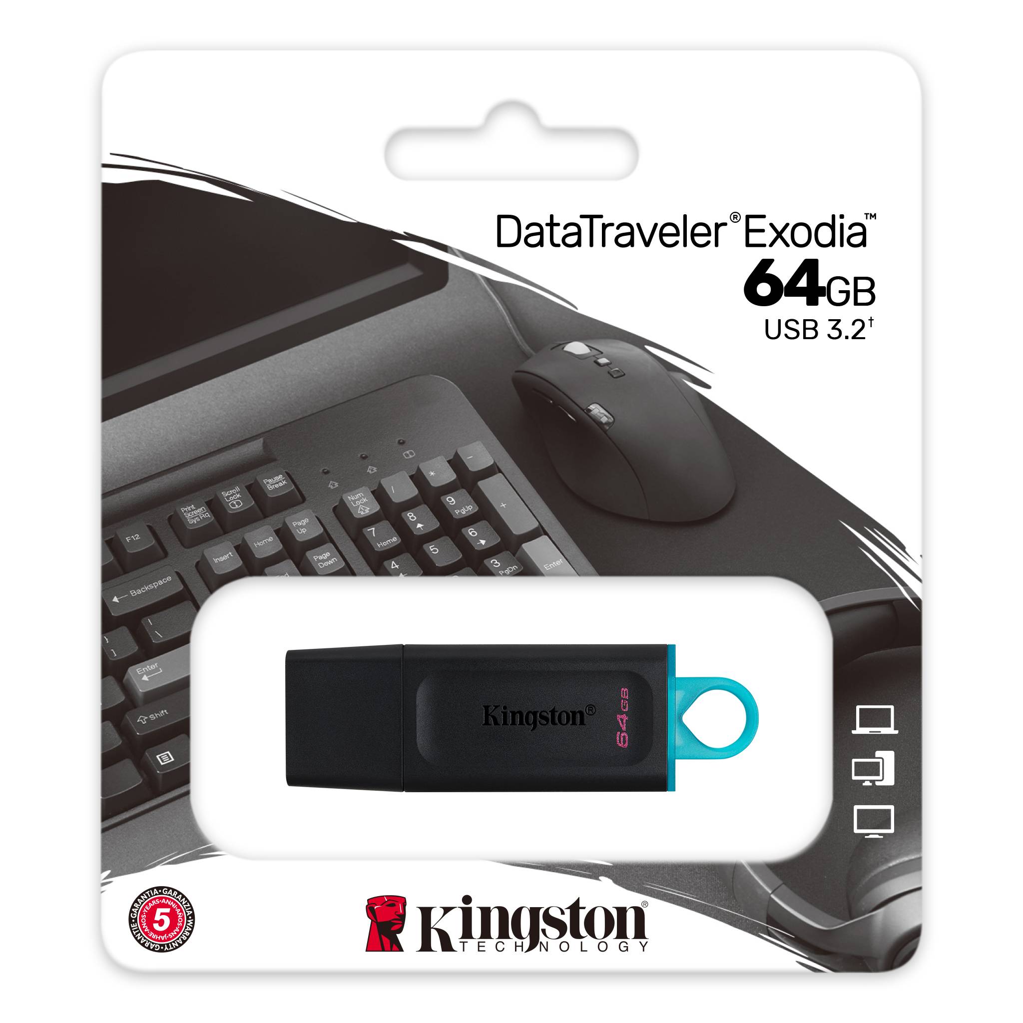 Memoria usb 3.2 kingston 64 gb datatraveler exodia - Imagen 2