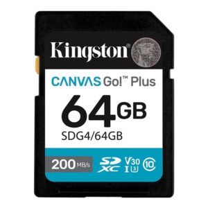 0740617347678 | P/N: SDG4/64GB | Cod. Artículo: DSP0000034471 Tarjeta memoria sdxc 64gb kingston canvas go! plus uhs - i clase 10