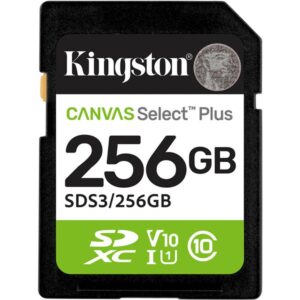 0740617348316 | P/N: SDS3/256GB | Cod. Artículo: DSP0000035521 Tarjeta memoria sdxc 256gb kingston canvas select plus uhs - i clase 10