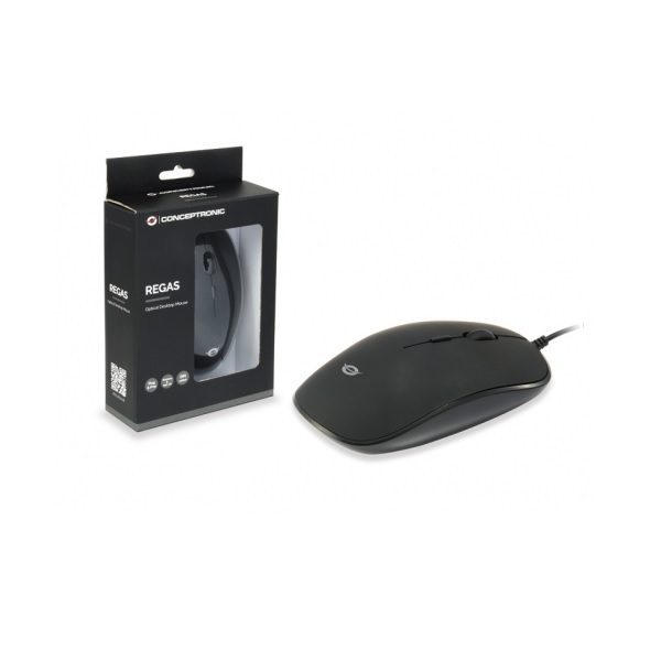 Mouse raton conceptronic regas01b optico - usb - 1200dpi - Imagen 3