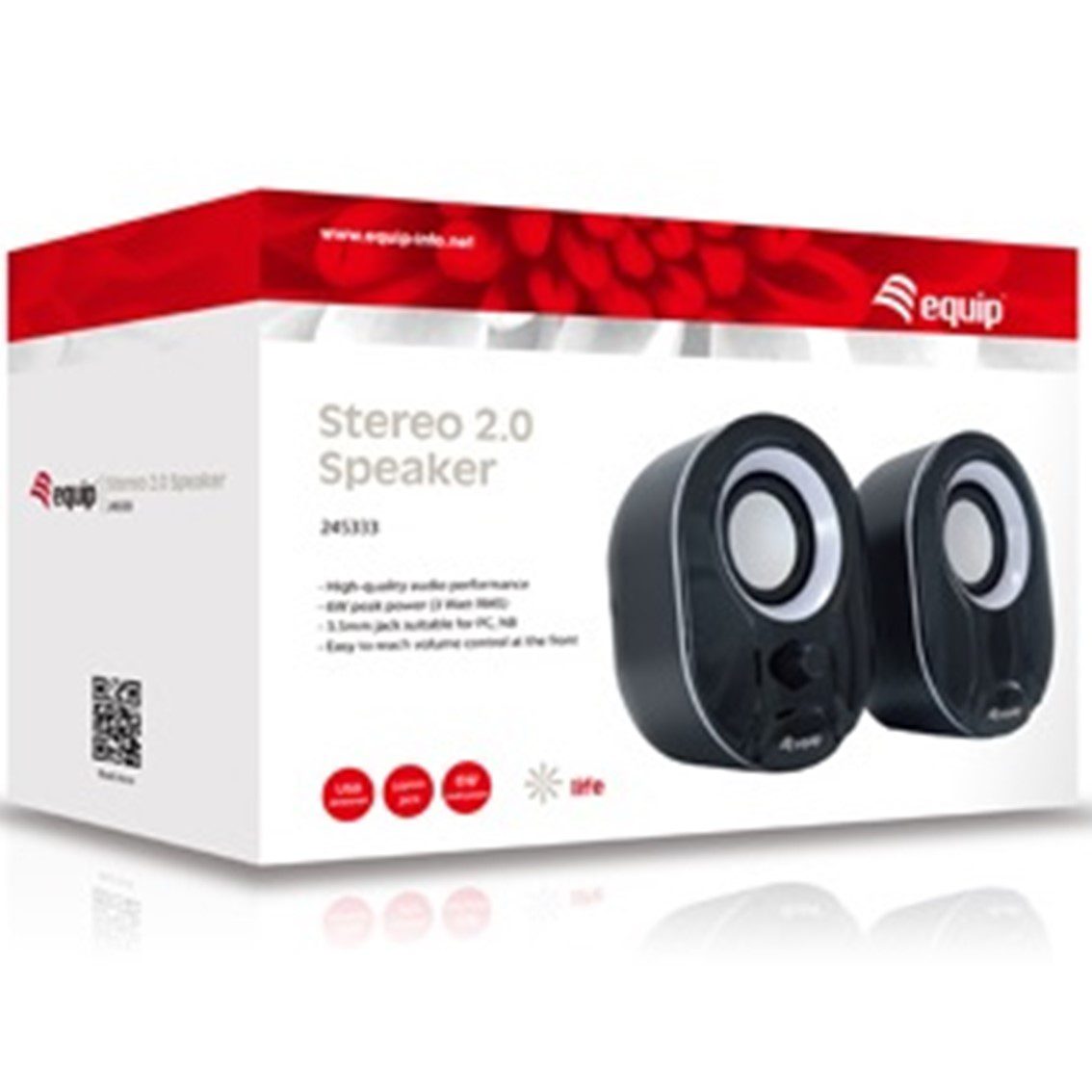 Altavoces equip life 2.0 245333 negro y blanco - Imagen 3