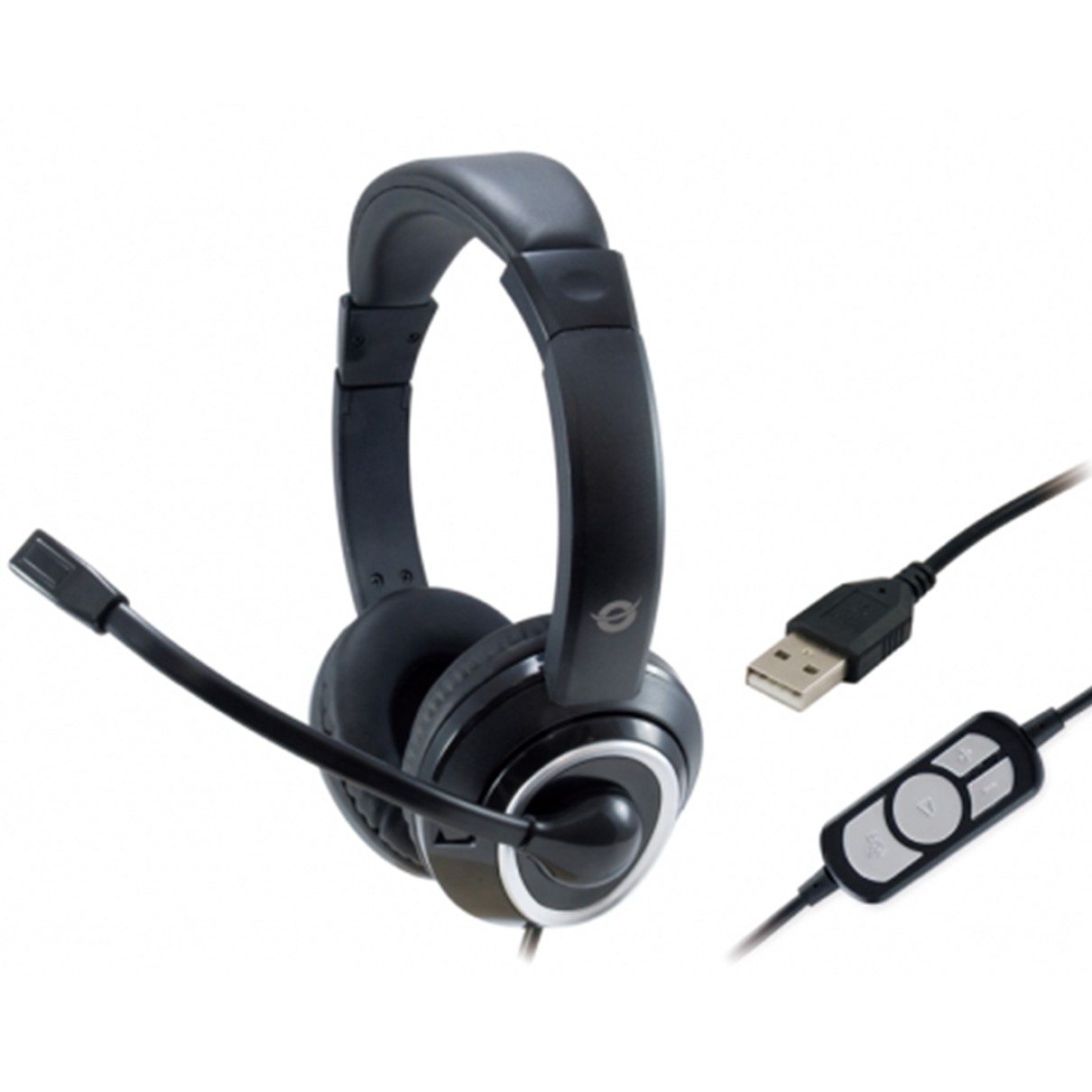 Auricular conceptronic polona01b - usb - microfono - control volumen - Imagen 2