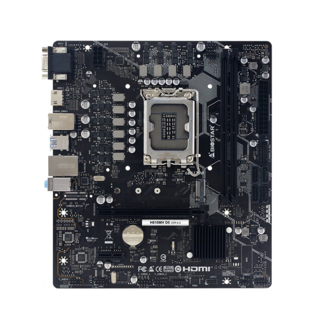 Placa base biostar h610mh ddr5 matx lga1700 - Imagen 2
