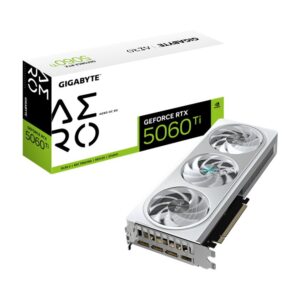 4719331356040 | P/N: 9VN506TAO8-00-G10 | Cod. Artículo: DSP0000031361 Tarjeta grafica gigabyte rtx 5060 ti aero oc 8gb gddr7 white
