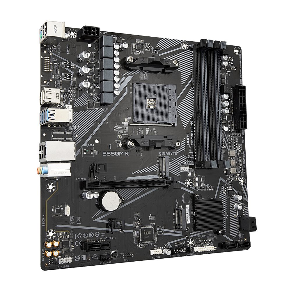 Placa base gigabyte b550m k am4 m - atx - 4x ddr4 - 4x sata3 - 4x usb 3.2 - 4x usb 2.0 - Imagen 3