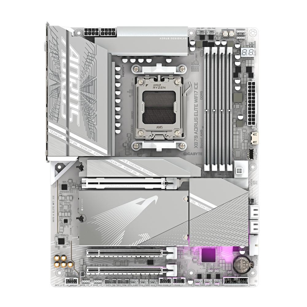 Placa base gigabyte x870 aorus elite wifi7 ice g10 am5 atx - 4x ddr5 - 4x sata3 - Imagen 2