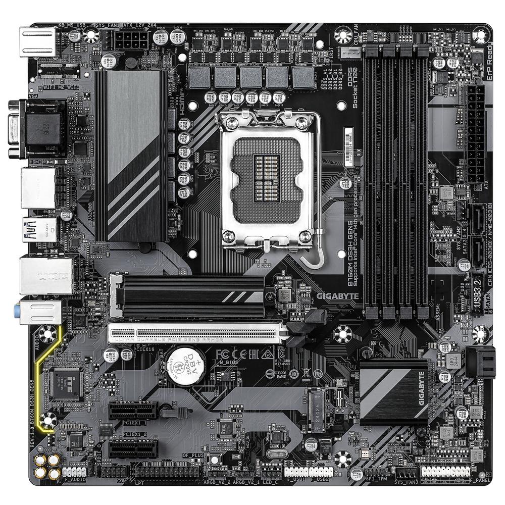Placa base gigabyte b760m ds3h gen5 matx - 4x ddr5 - Imagen 2