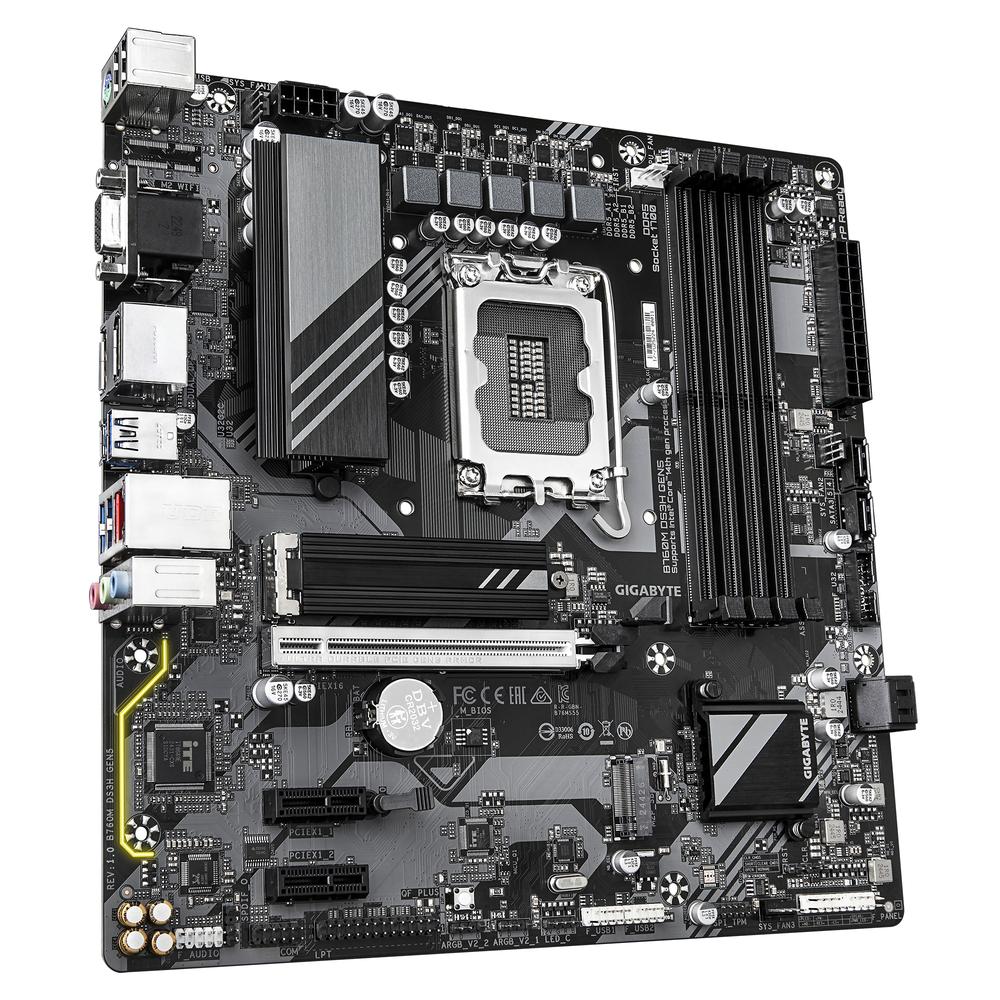 Placa base gigabyte b760m ds3h gen5 matx - 4x ddr5 - Imagen 3