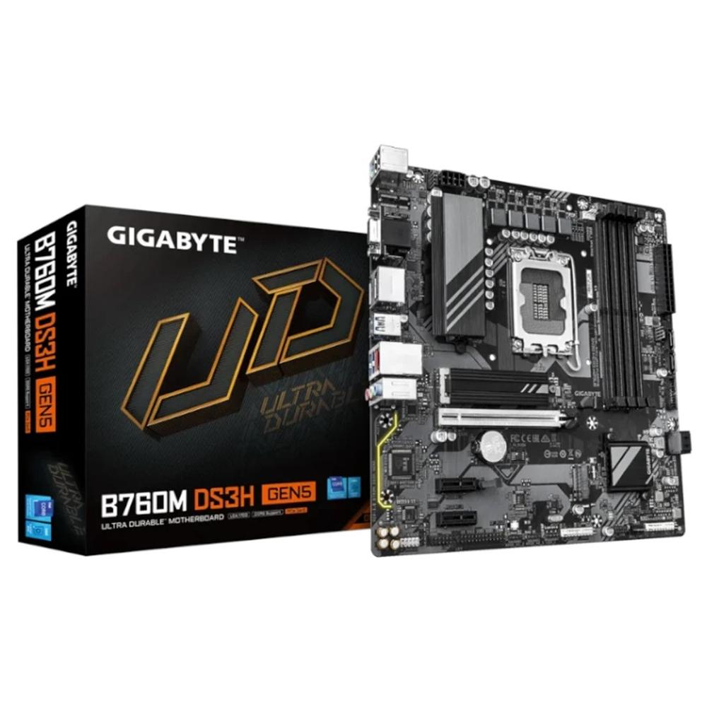 4719331872793 | P/N: B760M DS3H GEN5 | Cod. Artículo: DSP0000034982 Placa base gigabyte b760m ds3h gen5 matx - 4x ddr5