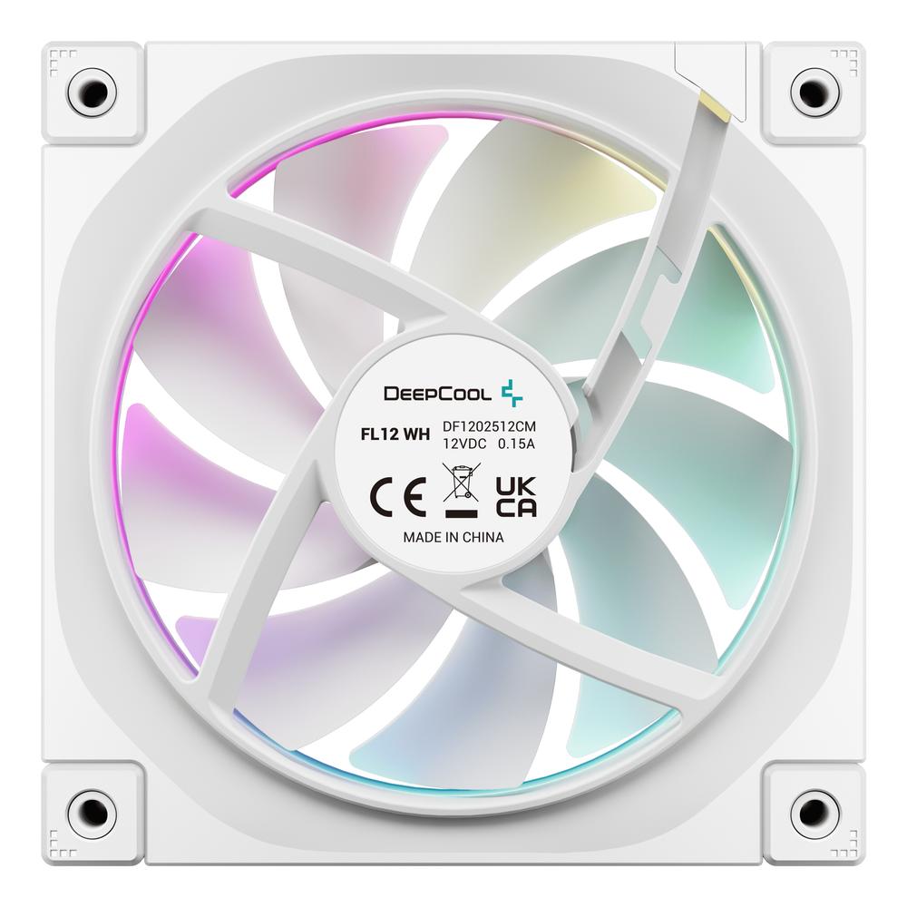 Ventilador caja deepcool r - fl12 - whapn3 - g argb 3x 120mm blanco - Imagen 5