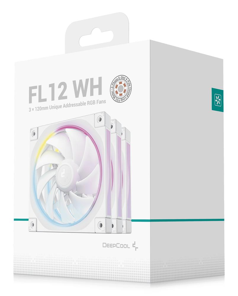 Ventilador caja deepcool r - fl12 - whapn3 - g argb 3x 120mm blanco - Imagen 8