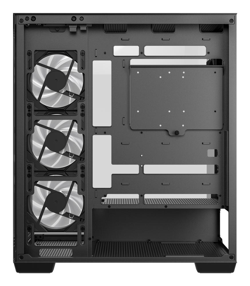 Caja ordenador gaming deepcool cg580 4f atx rgb cristal templado negra - Imagen 7