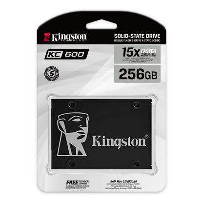 Disco duro interno ssd kingston kc600 256gb 2.5 pulgadas sata 6gb - s - Imagen 2