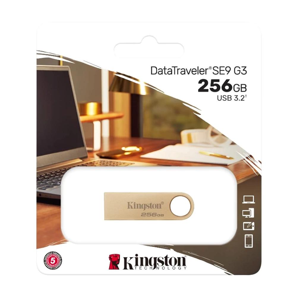 Datatraveler se9 g3 unidad flash usb 256 gb usb tipo a 3.2 gen 1 (3.1 gen 1) oro - Imagen 3