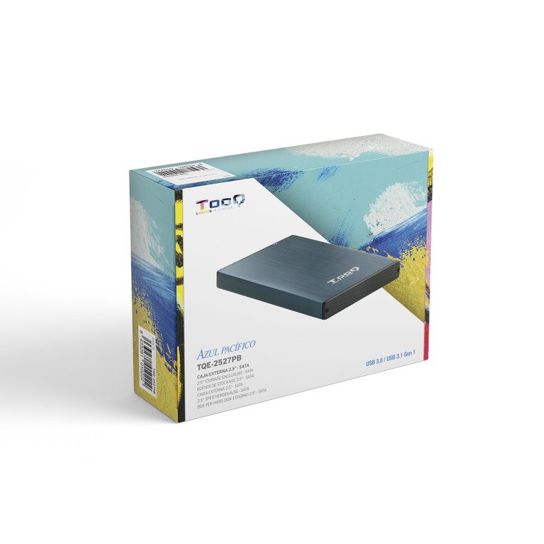 Caja externa tooq tqe - 2527pb 2.5 pulgadas 9 -5 mm sata usb 3.0 - 3.1 azul - Imagen 7