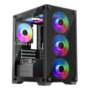 8435099533375 | P/N: XC-201 GLASS | Cod. Artículo: DSP0000029483 Caja ordenador gaming keep out xc - 201 glass matx argb cristal templado negro