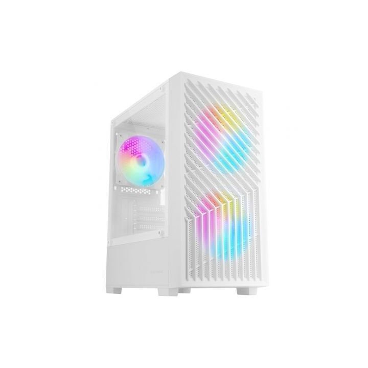 Caja ordenador mars gaming mcvortexw matx frgb cristal templado blanca - Imagen 2