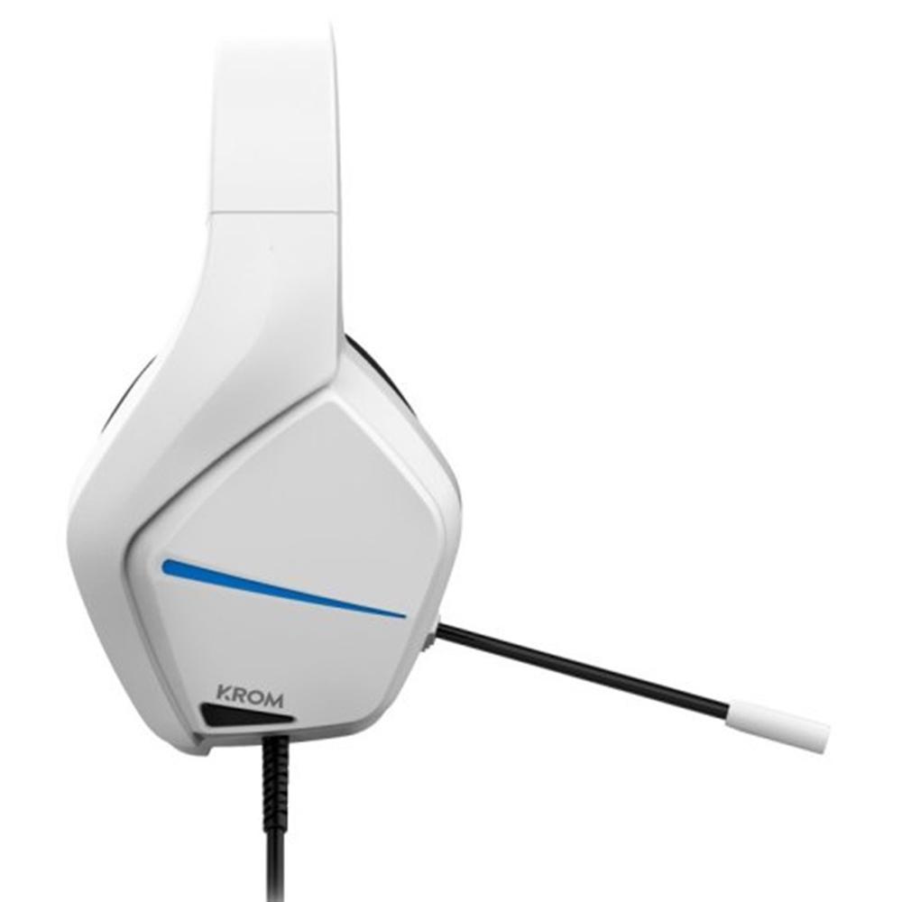 Auriculares gaming krom kopa move jack 3.5mm blanco - azul - Imagen 3