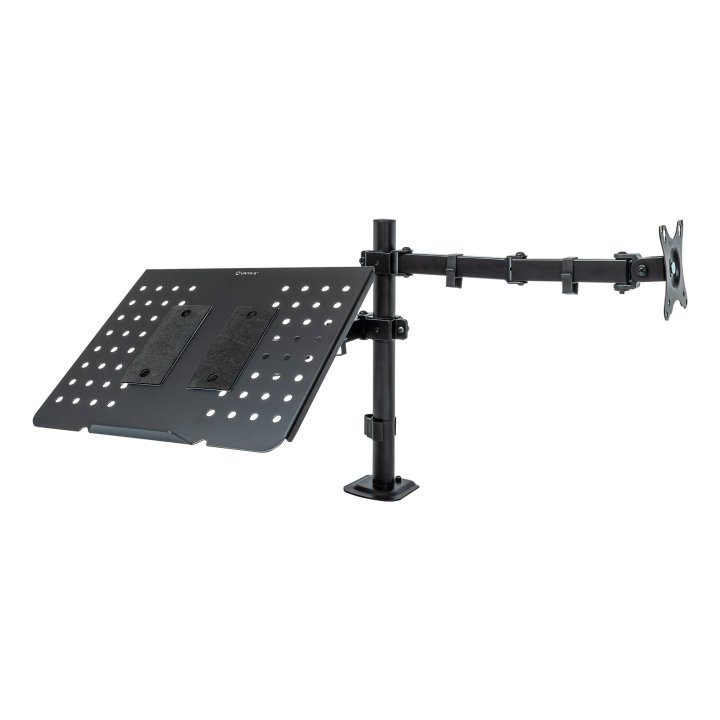 Soporte mesa unykach vesa hasta 32 pulgadas 100x100mm max 18kg brazo doble - Imagen 2
