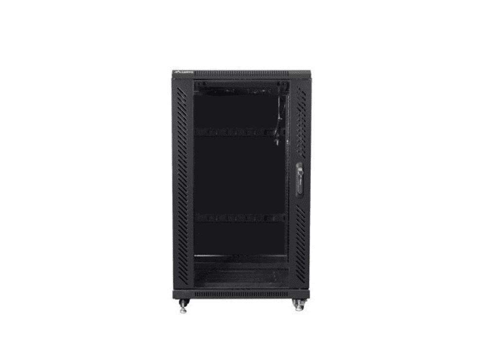 ARMARIO RACK LANBERG 22U 600X600 FLAT PACK PUERTA CRISTAL NEGRO 5901969424478 FF01-6622-12B
