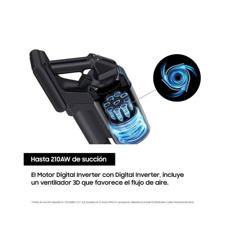 Aspirador Escoba con batería Samsung Jet 85 Digital Inverter/ 25.2V/ Autonomía 60 Min - Imagen 3