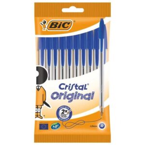Bolígrafos de Tinta de Aceite Bic Cristal Original 516352/ 10 unidades/ Azules 3086123734746 516352 BIC-CRISTAL AZUL 10U