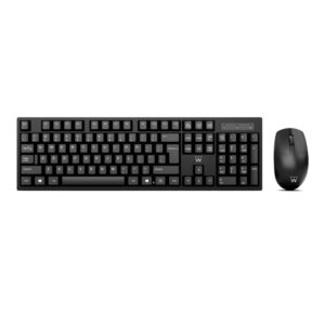 COMBO TECLADO RATON EWENT ESPAÑOL TECLAS PROGRAMABLES RF INALAMBRICO NEGRO 8052101431896 EW3281