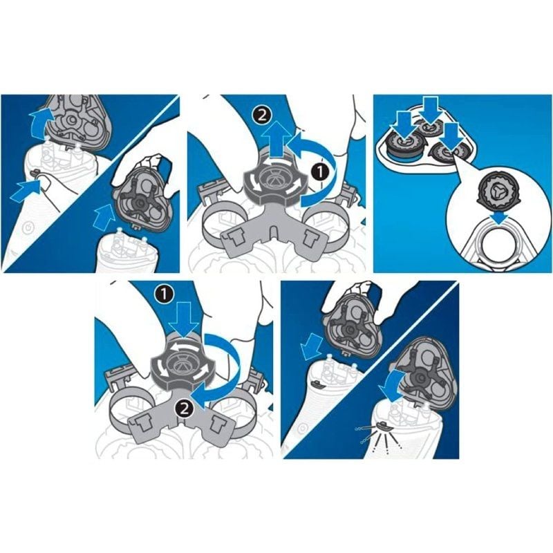 Cabezal de Reemplazo para Afeitadora Eléctrica Philips Series 3000 y 1000/ Pack 3 - Imagen 4