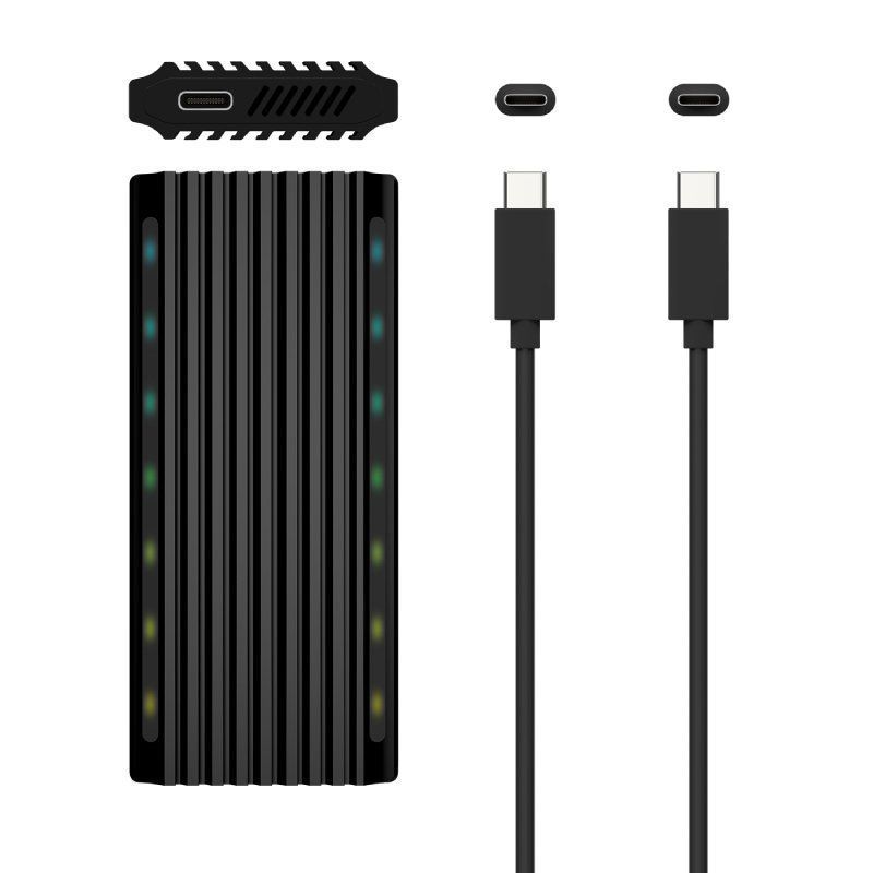 Caja Externa para Disco SSD M.2 SATA/NVMe Aisens ASM2-RGB012B/ USB 3.2/ Sin tornillos - Imagen 5