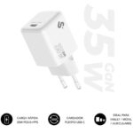 Cargador de Pared GaN Subblim 35W Charger USB C/ 1xUSB Tipo-C/ 35W 8436586743482 SUBCHG-6G3510 SUB-CARGA SUBCHG-6G3510