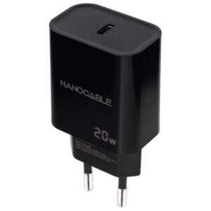 Cargador de Pared Nanocable 10.10.2006/ 1xUSB Tipo-C/ 20W/ Negro 8433281015142 10.10.2006 NAN-CARGA 10 10 2006
