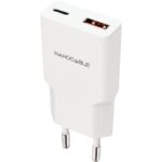Cargador de Pared Nanocable 10.10.2025/ 1xUSB Tipo-C/ 1xUSB/ 25W/ Blanco 8433281016569 10.10.2025 NAN-CARGA 10 10 2025